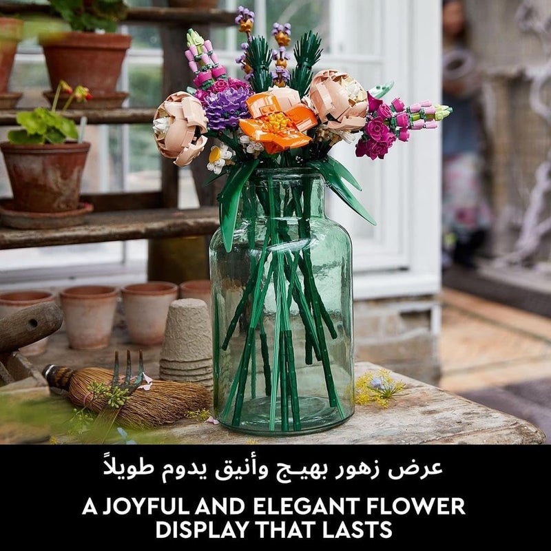 LEGO 10280 Icons Flower Bouquet, Artificial Flowers, Set for Adults, Decorative Home Accessories, Gift Idea for Women, Men, Her & Him, Wife or Husband, Botanical Collection - Image 3